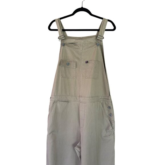 Polo Jeans Co. Ralph Lauren Vintage Beige Denim Overalls Relaxed Fit Adjustable - Picture 2 of 15